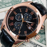 Maserati Traguardo Chronograph Black Dial Black Leather Strap Watch For Men - R8871612002 Authentic Buy Shop Now