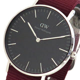 Daniel Wellington Classic Roselyn Black Dial Maroon Nylon Strap Watch For Women - DW00100274 Authentic Buy Shop Now