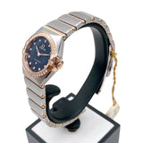 Omega Constellation Quartz Diamonds Blue Dial Two Tone Steel Strap Watch for Women - 131.25.25.60.53.002 Authentic Buy Shop Now