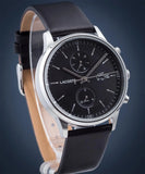 Lacoste Madrid Black Dial Black Leather Strap Watch for Men - 2011064 Authentic Buy Shop Now