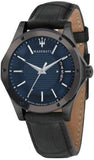 Maserati Circuito Blue Dial Black Leather Strap Watch For Men - R8851127002 Authentic Buy Shop Now