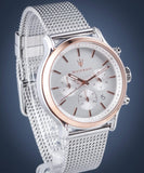 Maserati Epoca White Dial Chronograph Silver Mesh Bracelet Watch For Men - R8873618009 Authentic Buy Shop Now