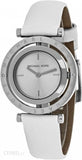 Michael Kors Averi Silver Dial White Leather Strap Watch for Women - MK2524 Authentic Buy Shop Now