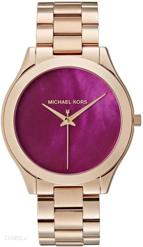 Michael Kors Runway Pink Dial Rose Gold Steel Strap Watch for Women - MK3550 Authentic Buy Shop Now