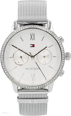 Tommy Hilfiger Blake Diamonds Silver Dial Silver Mesh Bracelet Watch for Women - 1782301 Authentic Buy Shop Now