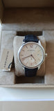 Burberry Classic Round Cream Dial Black Leather Strap Watch for Men - BU10008 Authentic Buy Shop Now