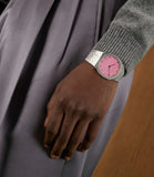 Gucci 25H Quartz Pink Dial Silver Steel Strap Watch for Women - YA163410 Authentic Buy Shop Now