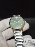 Emporio Armani Claudio Green Dial Silver Steel Strap Watch for Men - AR11575 Authentic Buy Shop Now