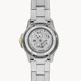 Fossil FB-01 Automatic Skeleton Blue Dial Two Tone Steel Strap Watch for Men - ME3191 Authentic Buy Shop Now