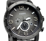 Fossil Nate Chronograph Gunmetal Dial Grey Steel Strap Watch for Men - JR1437 Authentic Buy Shop Now
