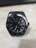 Emporio Armani Sportivo Quartz Black Dial Black Steel Strap Watch For Men - AR6049 Authentic Buy Shop Now