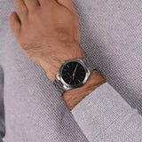 Michael Kors Slim Runway Quartz Black Dial Grey Steel Strap Watch For Men - MK1044 Authentic Buy Shop Now