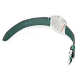 Gucci Grip Quartz Silver Dial Green Leather Strap Watch For Women - YA157404 Authentic Buy Shop Now