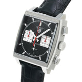 Tag Heuer Monaco Automatic Chronograph Black Dial Black Leather Strap Watch for Men - CBL2113.FC6177 Authentic Buy Shop Now