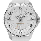 Breitling Superocean Automatic 36 White Dial White Rubber Strap Watch for Men - A17377211A1S1 Authentic Buy Shop Now