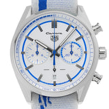 Tag Heuer Carrera Porsche RS 2.7 Automatic Chronograph White Dial White Nylon Strap Watch for Men - CBN2016.EB0275 Authentic Buy Shop Now