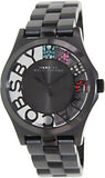 Marc Jacobs Henry Skeleton Black Dial Black Steel Strap Watch for Women - MBM3265 Authentic Buy Shop Now
