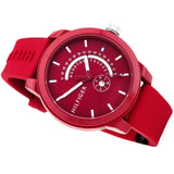 Tommy Hilfiger Denim Quartz Red Dial Red Rubber Strap Watch for Men - 1791480 Authentic Buy Shop Now