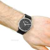 Calvin Klein City Quartz Black Dial Black Leather Strap Watch for Men - K2G2G1C1 Authentic Buy Shop Now