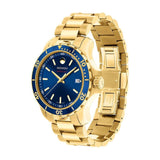 Movado Series 800 Blue Dial Gold Steel Strap Watch For Men - 2600144 Authentic Buy Shop Now