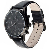 Hugo Boss Blackout Chronograph Black Dial Black Leather Strap Watch For Men - HB1512567 Authentic Buy Shop Now