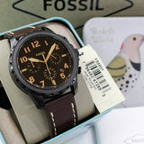 Fossil Bowman Chronograph Brown Dial Brown Leather Strap Watch for Men - FS5601 Authentic Buy Shop Now