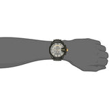 Diesel Mega Chief Chronograph Grey Dial Black Steel Strap Watch For Men - DZ4479 Authentic Buy Shop Now