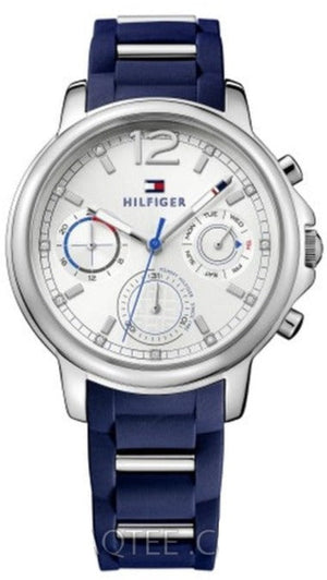 Tommy Hilfiger Claudia White Dial Blue Steel Strap Watch for Women - 1781746 Authentic Buy Shop Now