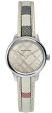 Burberry The Classic Guilloche Silver Dial Grey Leather Strap Watch for Women - BU10113 Authentic Buy Shop Now