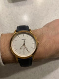 Fossil The Minimalist Slim White Dial Blue Leather Strap Watch for Men - FS5371 Authentic Buy Shop Now