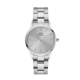 Daniel Wellington Iconic Link Unitone Silver Dial Silver Steel Strap Watch For Women - DW00100402 Authentic Buy Shop Now