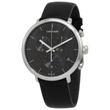 Calvin Klein High Noon Chronograph Black Dial Black Leather Strap Watch for Men - K8M271C1 Authentic Buy Shop Now