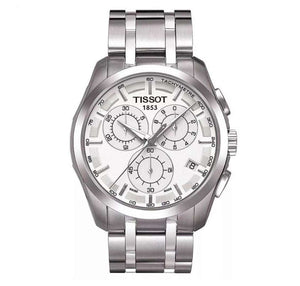 Tissot T Classic Couturier Chronograph White Dial Silver Steel Strap Watch For Men - T101.617.11.031.00 Authentic Buy Shop Now