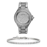 Michael Kors Camille Crystal Pave Dial Silver Steel Strap Watch for Women - MK5869 Authentic Buy Shop Now