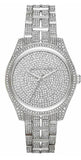 Michael Kors Lauryn Analog Crystals Silver Dial Silver Steel Strap Watch For Women - MK3717 Authentic Buy Shop Now
