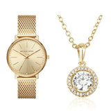 Michael Kors Pyper Quartz Gold Dial Gold Mesh Strap Watch For Women - MK4339 Authentic Buy Shop Now