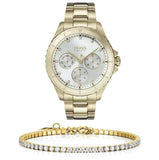 Hugo Boss Premiere White Dial Gold Steel Strap Watch for Women - 1502445 Authentic Buy Shop Now