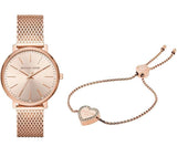 Michael Kors Pyper Quartz Rose Gold Dial Rose Gold Mesh Strap Watch For Women - MK4340 Authentic Buy Shop Now