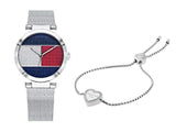 Tommy Hilfiger Quartz Multicolor Dial Silver Mesh Bracelet Watch For Women - 1781866 Authentic Buy Shop Now