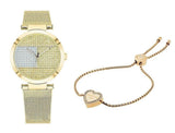 Tommy Hilfiger Lynn Quartz Gold Dial Gold Mesh Bracelet Watch For Women - 1781867 Authentic Buy Shop Now