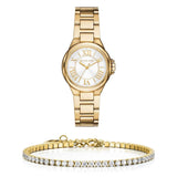 Michael Kors Camille Quartz White Dial Gold Steel Strap Watch For Women - MK7255 Authentic Buy Shop Now