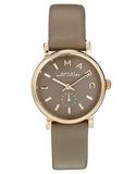Marc Jacobs Baker Grey Dial Grey Leather Strap Watch for Women - MBM1318 Authentic Buy Shop Now