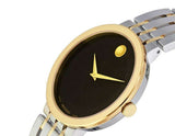 Movado Museum Esperanza Black Dial Two Tone Steel Strap Watch For Men - 0607058 Authentic Buy Shop Now