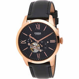 Fossil Townsman Automatic Black Dial Black Leather Strap Watch for Men - ME3170 Authentic Buy Shop Now