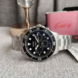 Fossil FB-03 Chronograph Black Dial Silver Steel Strap Watch for Men - FS5725 Authentic Buy Shop Now