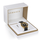 Versace Code Quartz Black Dial Black Leather Strap Watch For Men - VEPO00320 Authentic Buy Shop Now