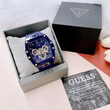 Guess Phoenix Multifunction Blue Dial Blue Rubber Strap Watch for Men - GW0203G7 Authentic Buy Shop Now
