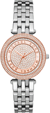 Michael Kors Darci Rose Gold Dial Silver Steel Strap Watch for Women - MK3446 Authentic Buy Shop Now