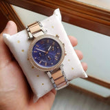 Michael Kors Parker Blue Dial Two Tone Steel Strap Watch for Women - MK6141 Authentic Buy Shop Now