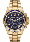 Michael Kors Everest Chronograph Blue Dial Gold Steel Strap Watch for Women - MK5754 Authentic Buy Shop Now